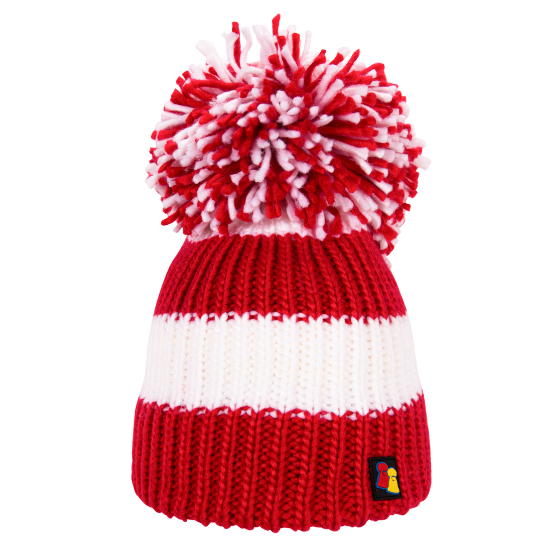 Red bobble hat uk on sale