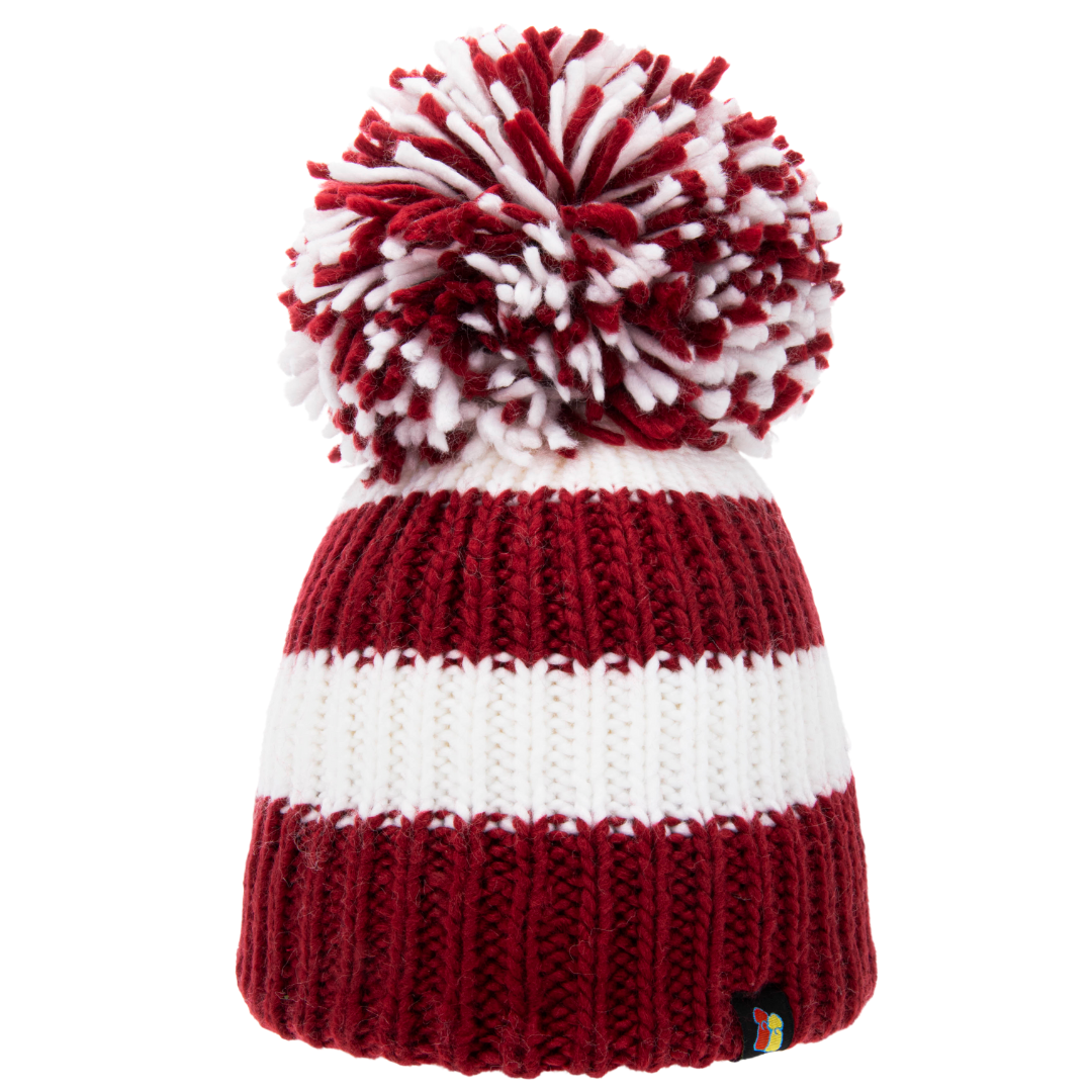 Burgundy beanie hat with bobble online