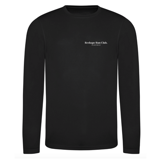 Reshape Run Club Tri Dri Long Sleeve Black T-Shirt