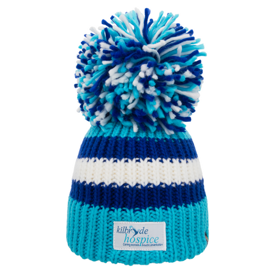 Kilbryde Hospice Stripey Big Bobble Hat