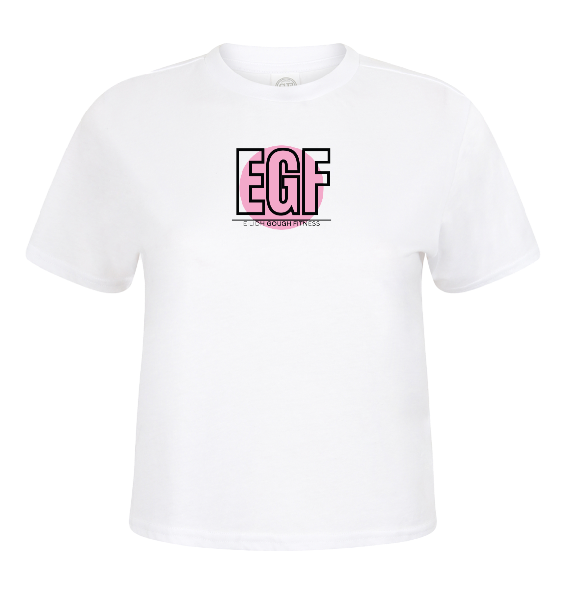 EGF White Cropped Boxy T-Shirt