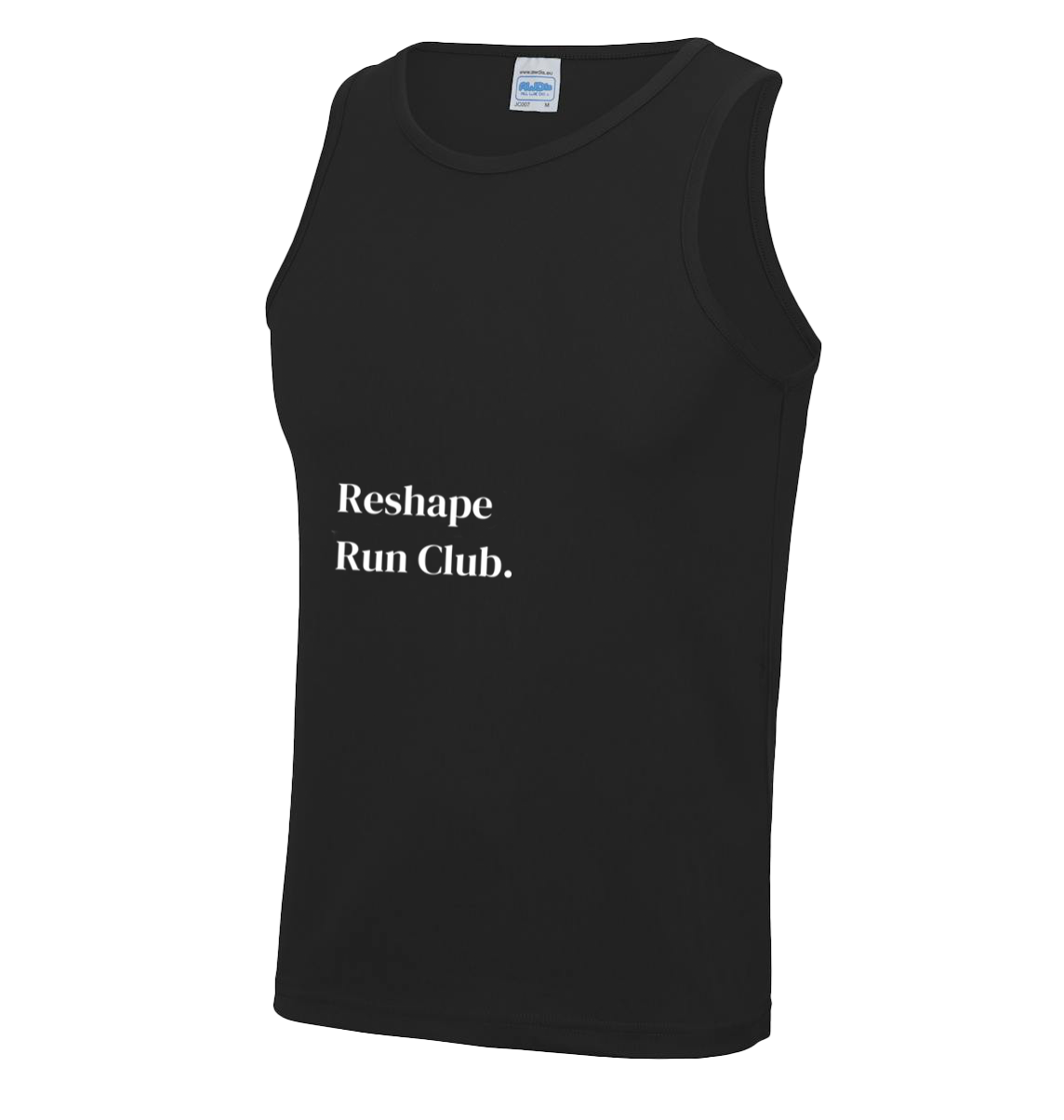 Reshape Run Club Black Vest Top