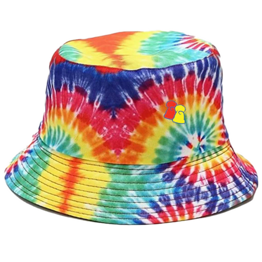 Adult Multi Coloured Tie Dye Bucket Hat