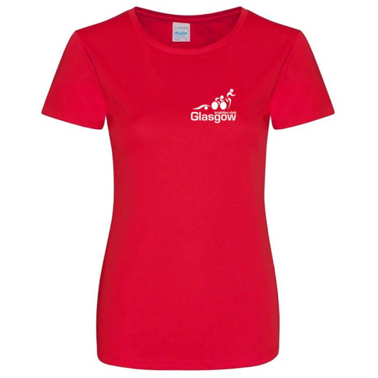 Glasgow Triathlon Club Ladies Technical Red T-Shirt