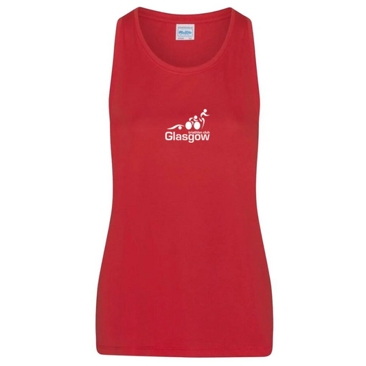 Glasgow Triathlon Club Ladies Technical Red Running Vest