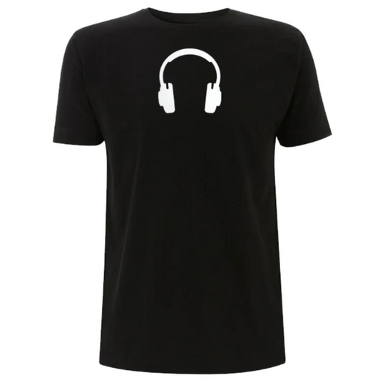 Extra Large Black Headphones T-Shirt