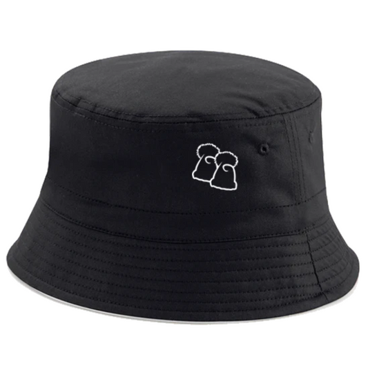 Adult Black/Light Grey Reversible Bucket Hat