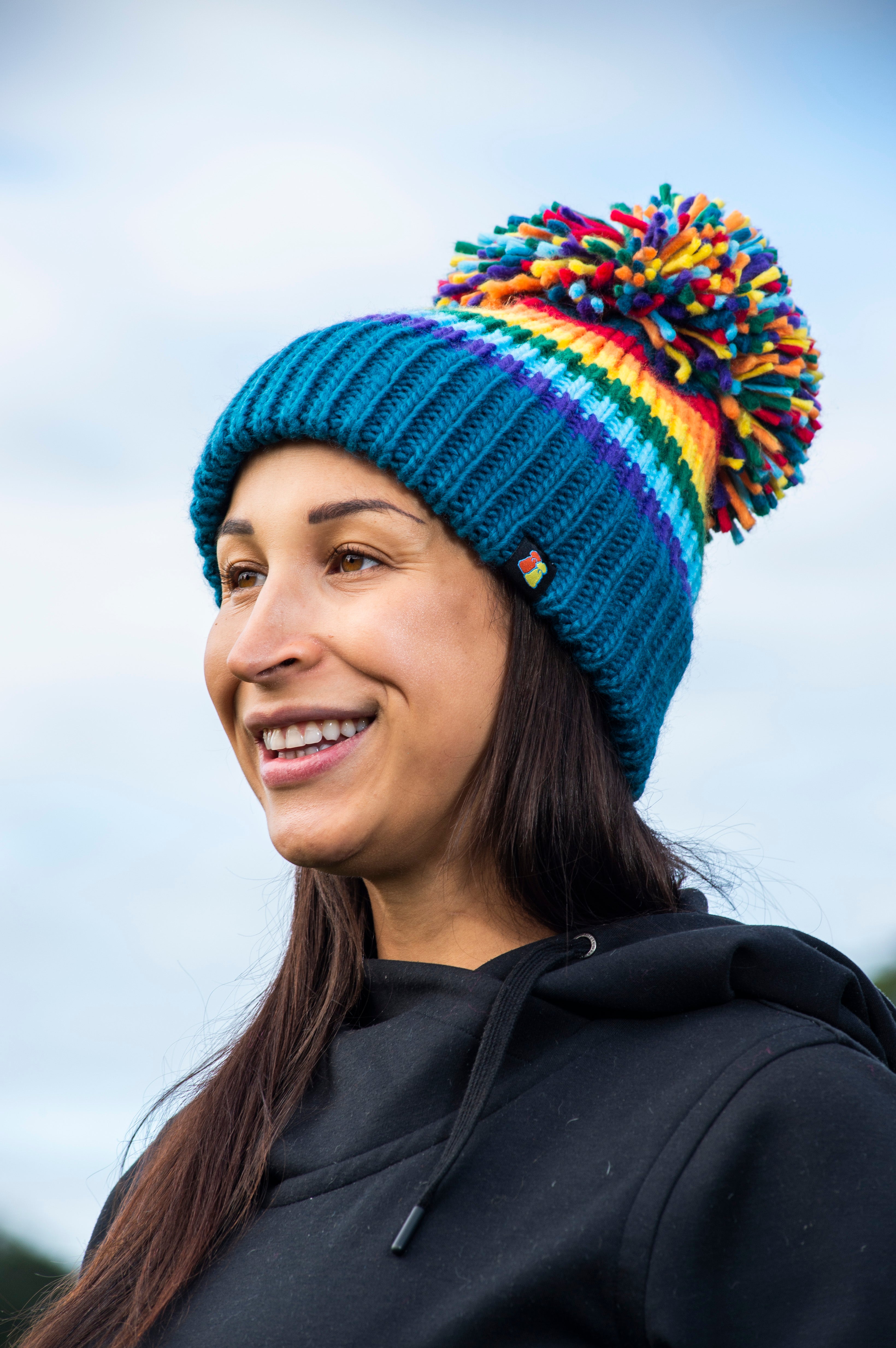 Wooly hat with big bobble new arrivals